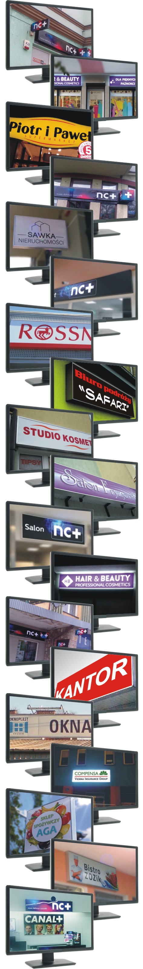 Kasetony podświetlane, Banery podświetlane Banery LED